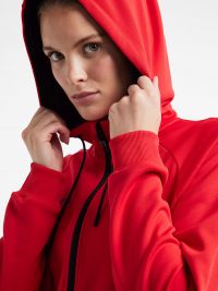 Kapuzenjacke Damen Rot